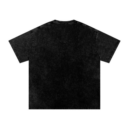 Petty Threads Co - Thru Your Bullshit™ Skull - Snow Washed Oversized Cotton T-Shirt