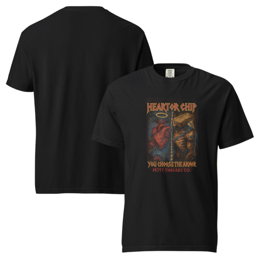 Petty Threads Co - Heart / Chip Armor - Comfort Colors 100% Cotton T-shirt