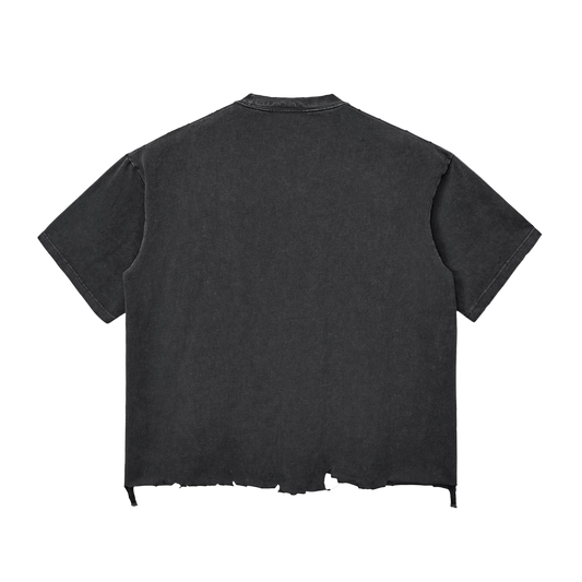 Petty Threads Co - If Found, Don’t Return Me - Snow Wash Raw-Hem Boxy T-shirt