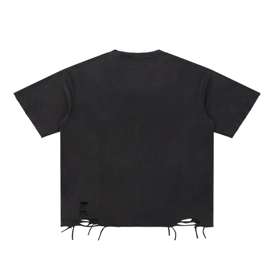 Petty Threads Co - Bar Fly Blonde - Snow Washed Raw-Hem T-Shirt