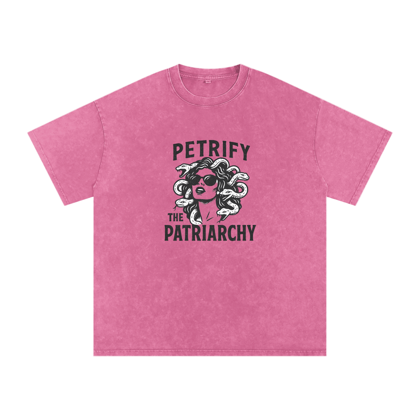 Petty Threads Co - Silence of the Snakes - Snow Washed Oversized Cotton T-Shirt