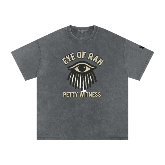 Petty Threads Co - Eye Don’t Miss - Snow Washed Oversized Cotton T-Shirt
