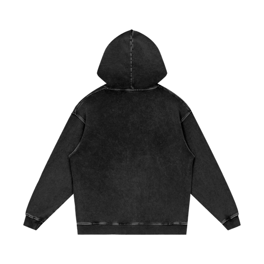 Petty Threads Co - Angel Numbers, Demon Energy - Snow Washed Loose Cotton Hoodie