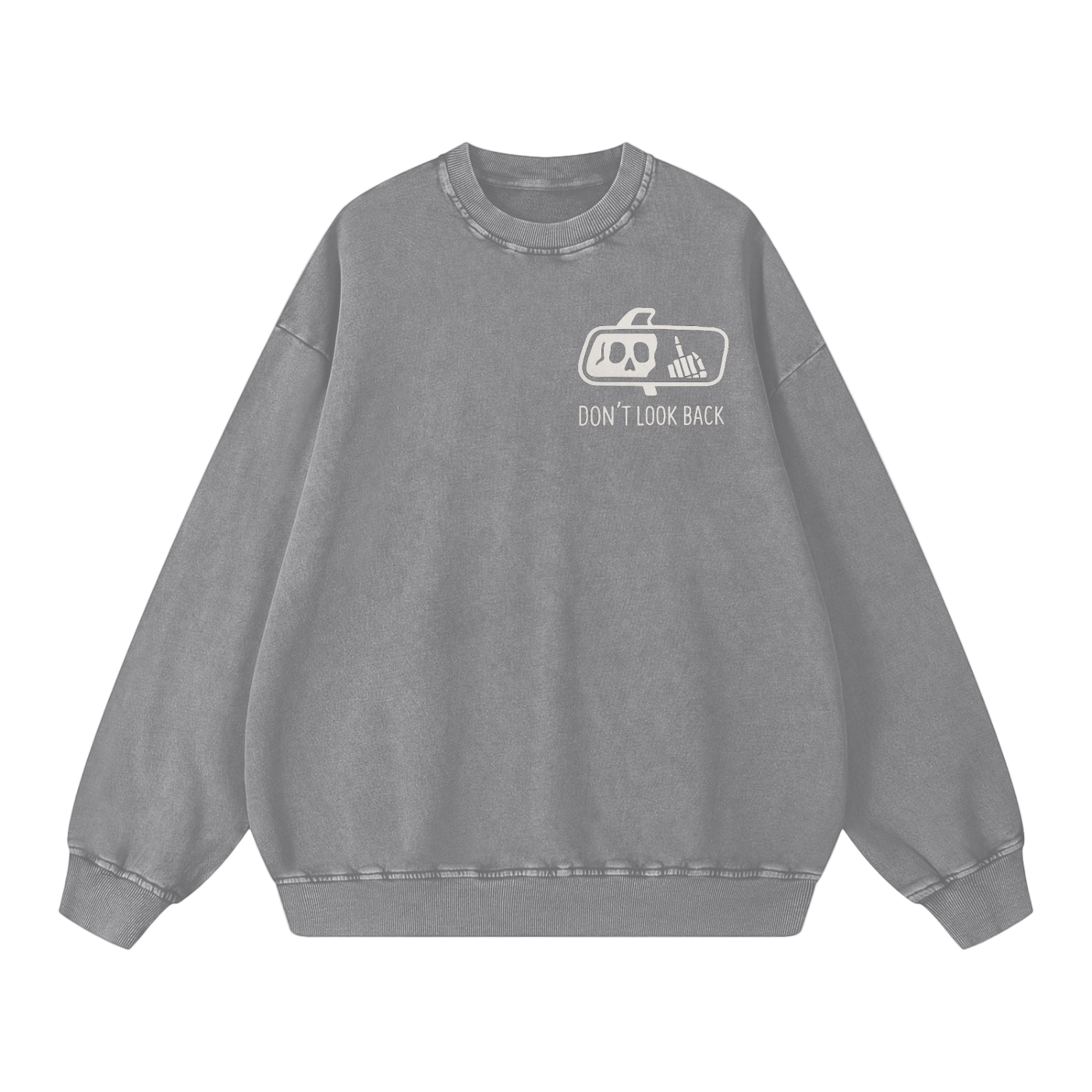 Petty Threads Co - No U-turns - Snow Washed Oversized Sweatshirt