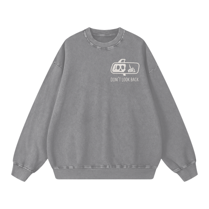 Petty Threads Co - No U-turns - Snow Washed Oversized Sweatshirt