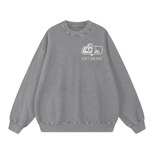 Petty Threads Co - No U-turns - Snow Washed Oversized Sweatshirt