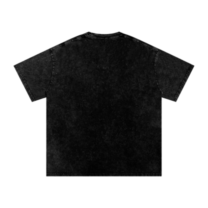 Petty Threads Co - Thru Your Bullshit™ Skull - Snow Washed Oversized Cotton T-Shirt