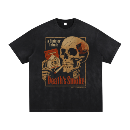 Petty Threads Co - Death’s Smoke - Vintage Washed Hand-Frayed T-Shirt