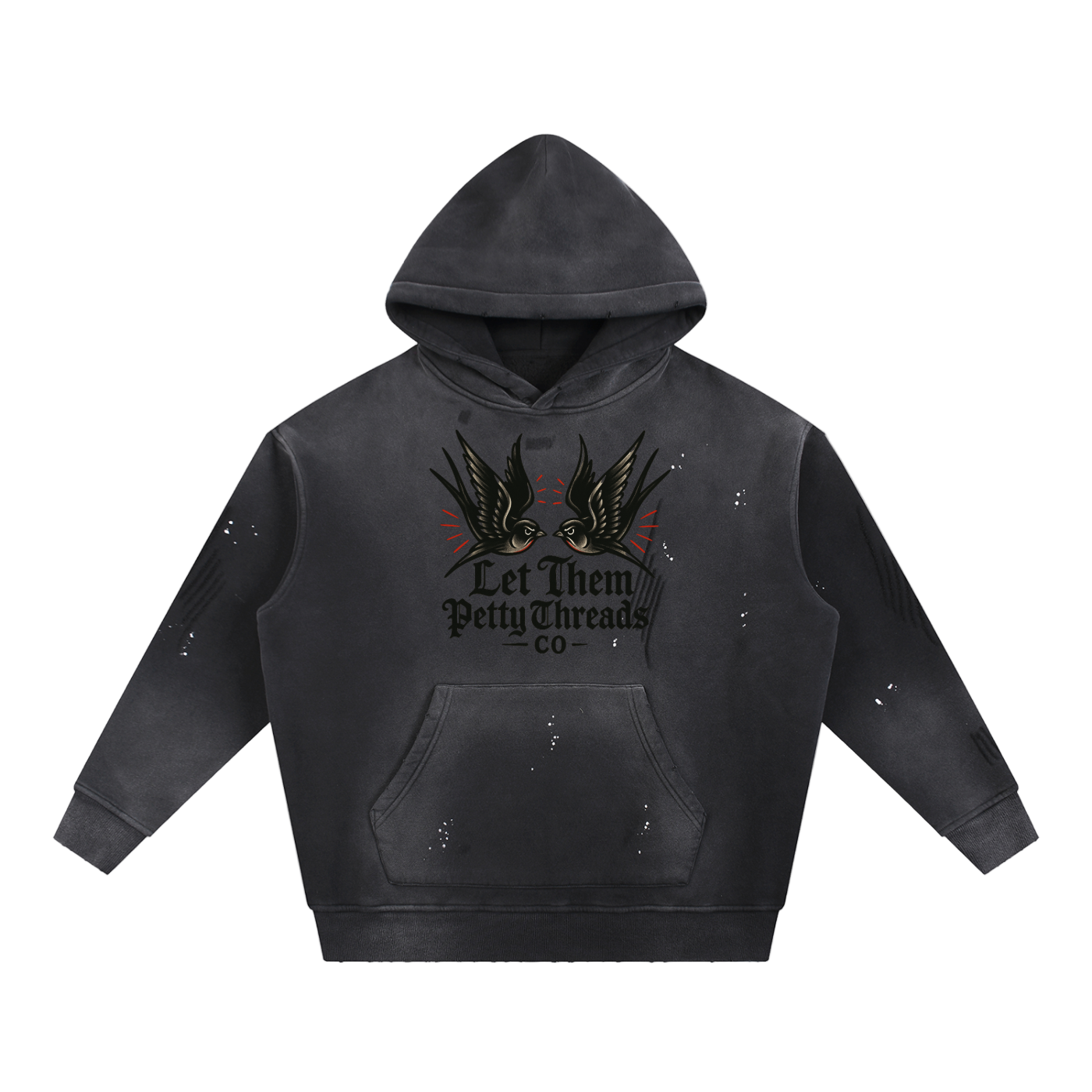 Petty Threads Co. - Let Them - Vintage Washed Frayed Hoodie