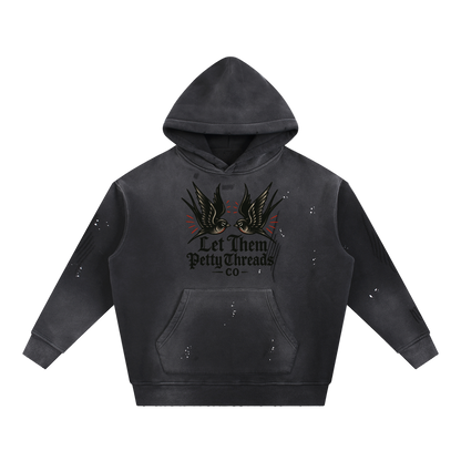 Petty Threads Co. - Let Them - Vintage Washed Frayed Hoodie