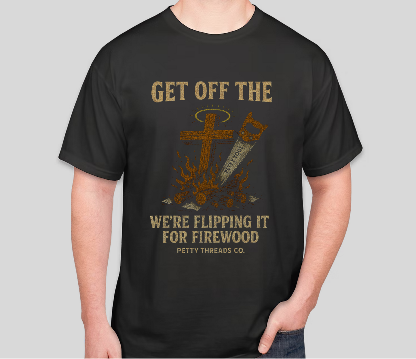 Petty Threads Co - Get Off the Cross - Comfort Colors 100% Cotton T-shirt