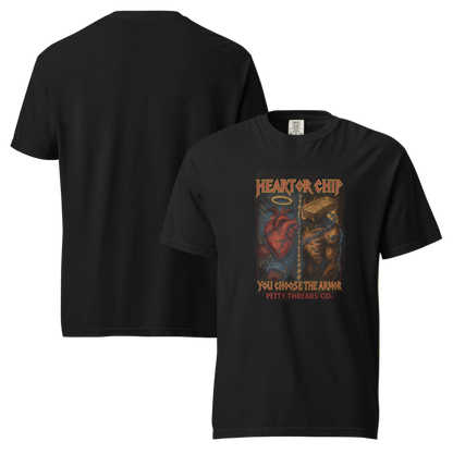 Petty Threads Co - Heart / Chip Armor - Comfort Colors 100% Cotton T-shirt