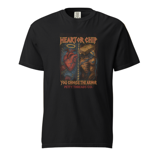 Petty Threads Co - Heart / Chip Armor - Comfort Colors 100% Cotton T-shirt