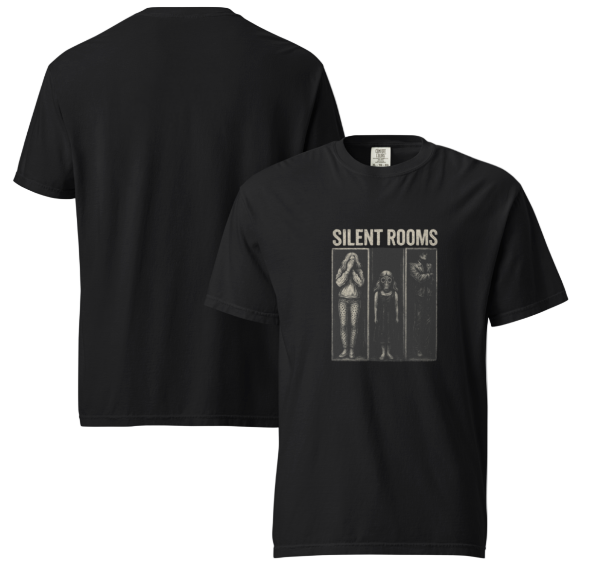 Petty Threads Co - “SILENT ROOMS” Comfort Colors 100% Cotton T-shirt