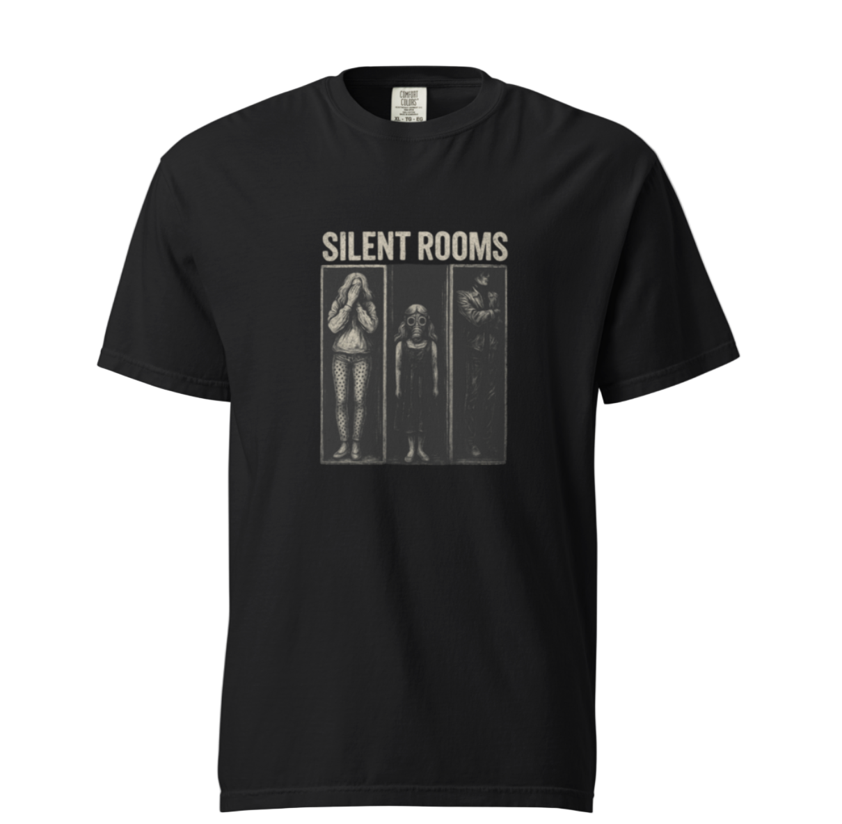 Petty Threads Co - “SILENT ROOMS” Comfort Colors 100% Cotton T-shirt