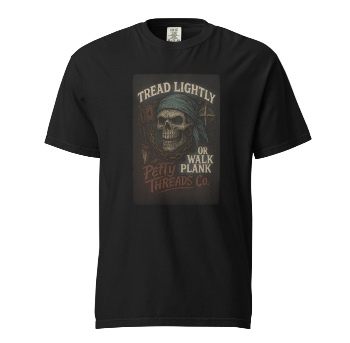 Petty Threads Co. - “Tread Lightly” Comfort Colors 100% Cotton T-shirt