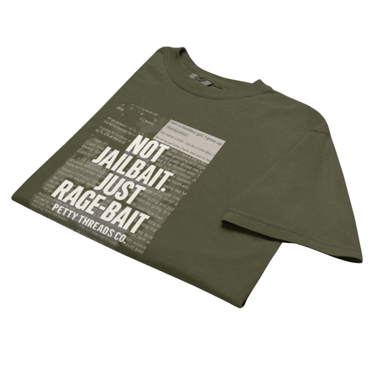 Petty Threads Co - Not Jailbait. Just Rage-Bait. - Comfort Colors 100% Cotton T-shirt