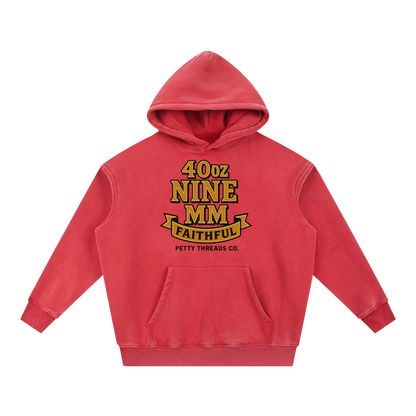Petty Threads Co -  Petty Forty Faithful - Snow Wash Fleece Oversize Hoodie