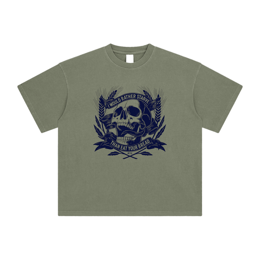 Petty Threads Co - Starve Before I Settle - Enzyme Washed T-Shirt