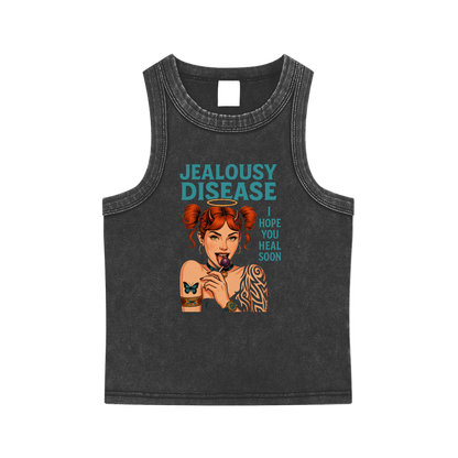 Petty Threads Co - Butterfly Effect: Stay Mad - Snow Washed Tank Top