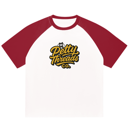 Petty Threads Co - Golden Gate Ghost-Mode Tee - Color-Blocked Raglan Sleeve Shirt