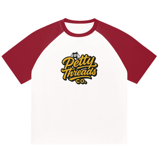 Petty Threads Co - Golden Gate Ghost-Mode Tee - Color-Blocked Raglan Sleeve Shirt