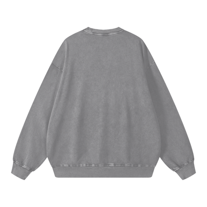 Petty Threads Co - No U-turns - Snow Washed Oversized Sweatshirt