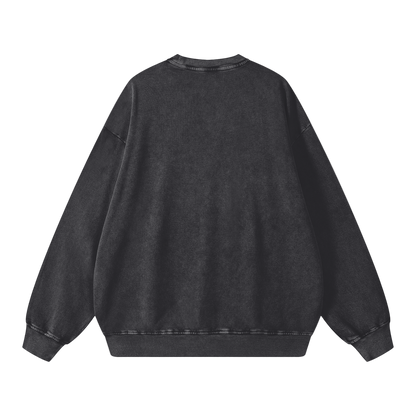 Petty Threads Co - The Smoke Room Halo - Snow Washed Oversized Sweatshirt