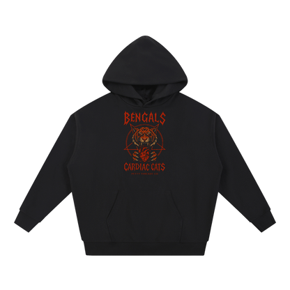 Petty Threads Co - Built Different: Cardiac Cats - Essential Heavyweight Hoodie