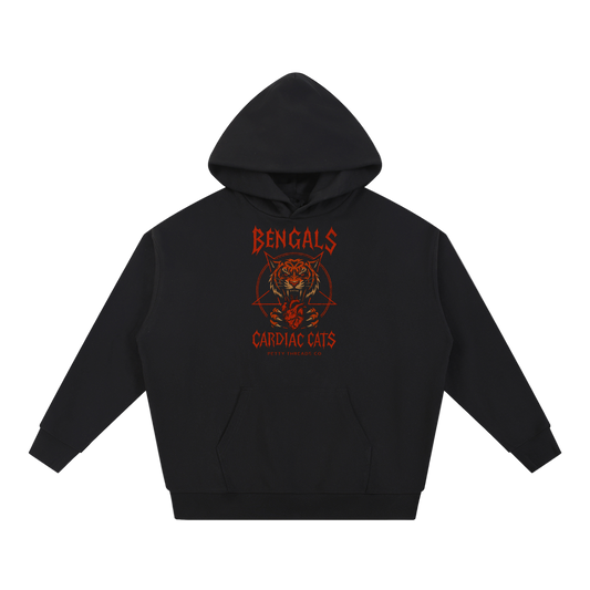 Petty Threads Co - Built Different: Cardiac Cats - Essential Heavyweight Hoodie
