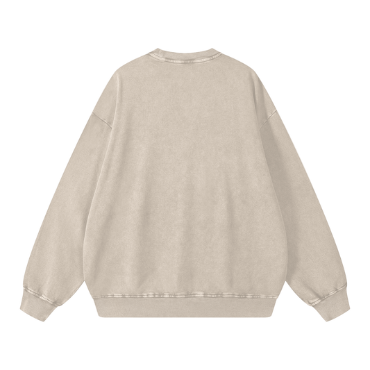 Petty Threads Co - Bet Big, Stay Petty - Snow Washed Oversized Sweatshirt