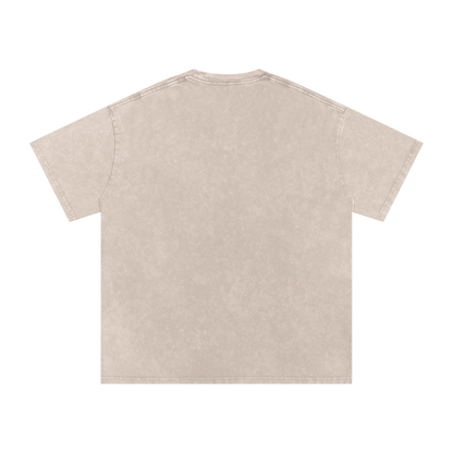 Petty Threads Co - Haloed & Unbothered - Snow Washed Oversized T-Shirt