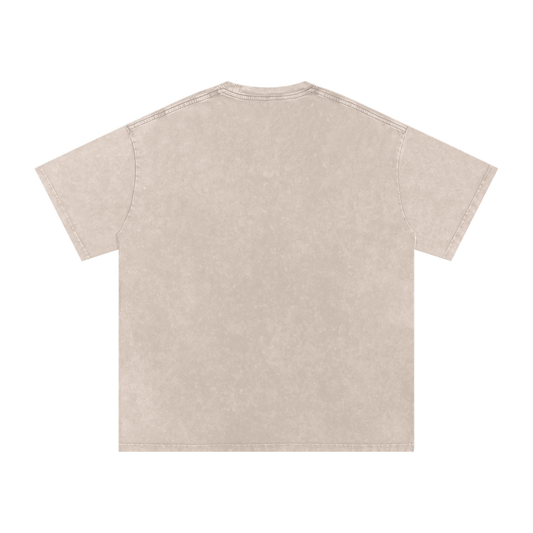 Petty Threads Co - Haloed & Unbothered - Snow Washed Oversized T-Shirt