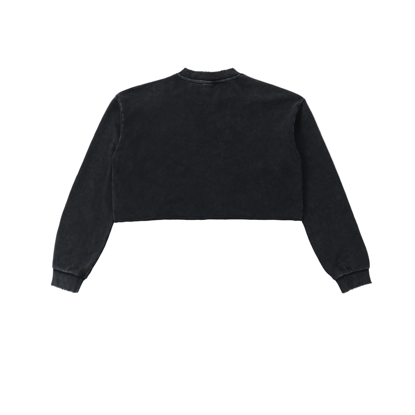 Petty Threads Co - Cardiac Crush Crop - Snow Washed Raw Edge Cropped Sweatshirt